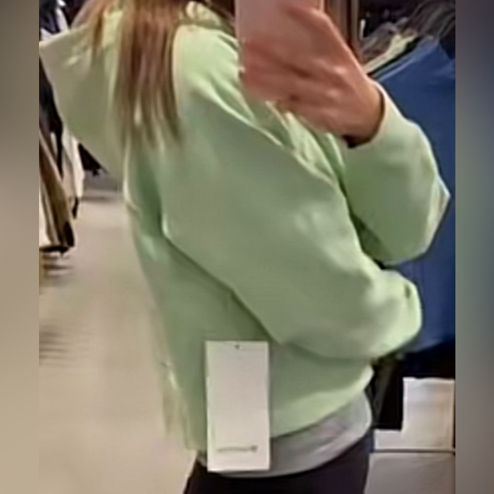 💚LULULEMON CROPPED LOUNGEFUL HOODIE/JACKET-CREAMY MINT-14💚 - Picture 6 of 12